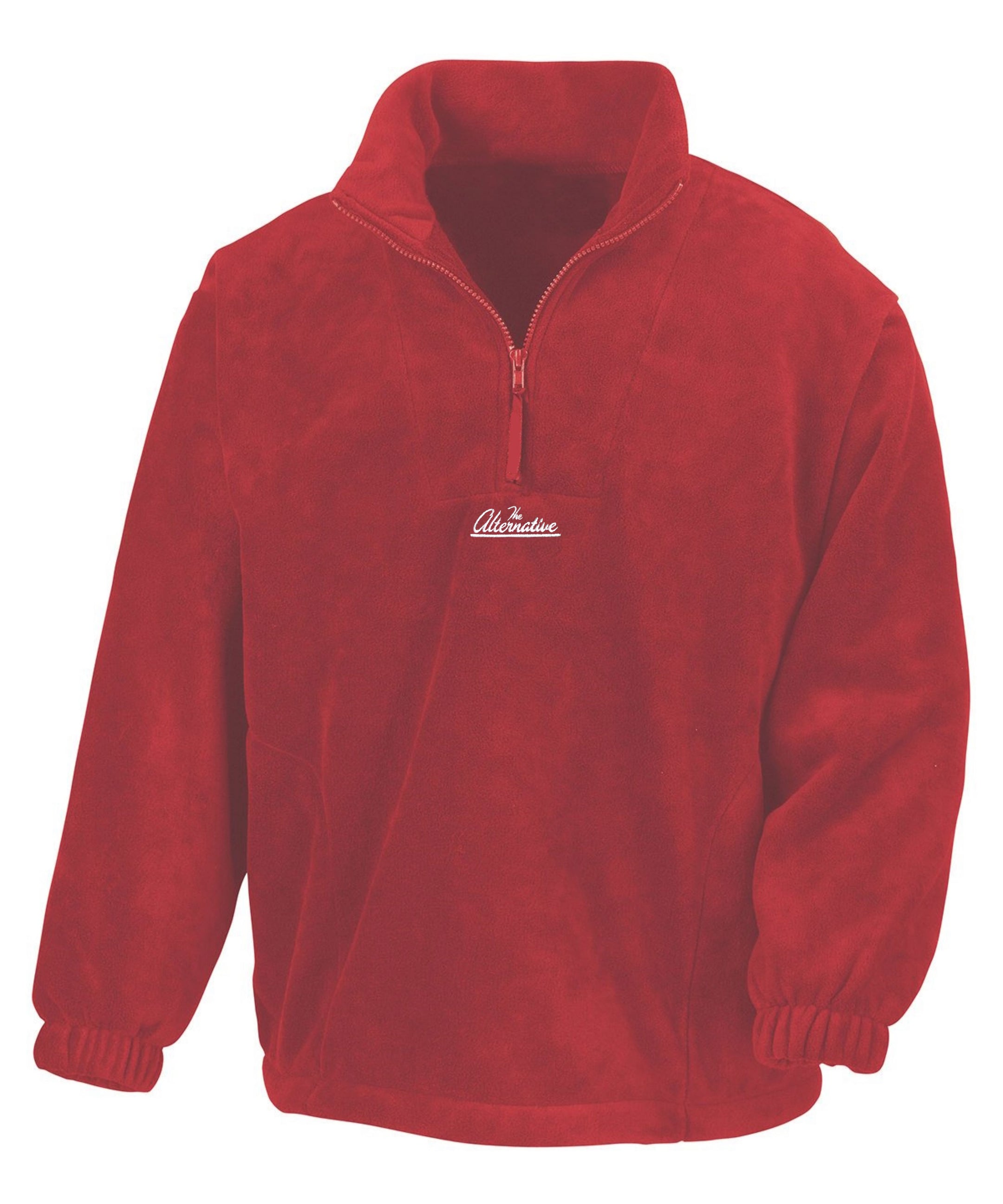 The Alternative 1/4 Zip Fleece Sweatshirts TheAlternativeStore XS Red 